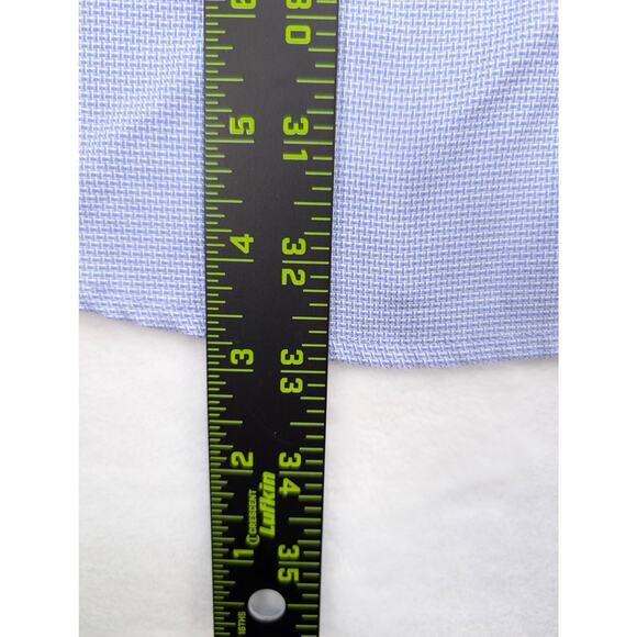 W.H. Belk Mens Button Up Dress Shirt 16x34/35 Large Blue Wrinkle Free Cuff Links - Picture 5 of 5